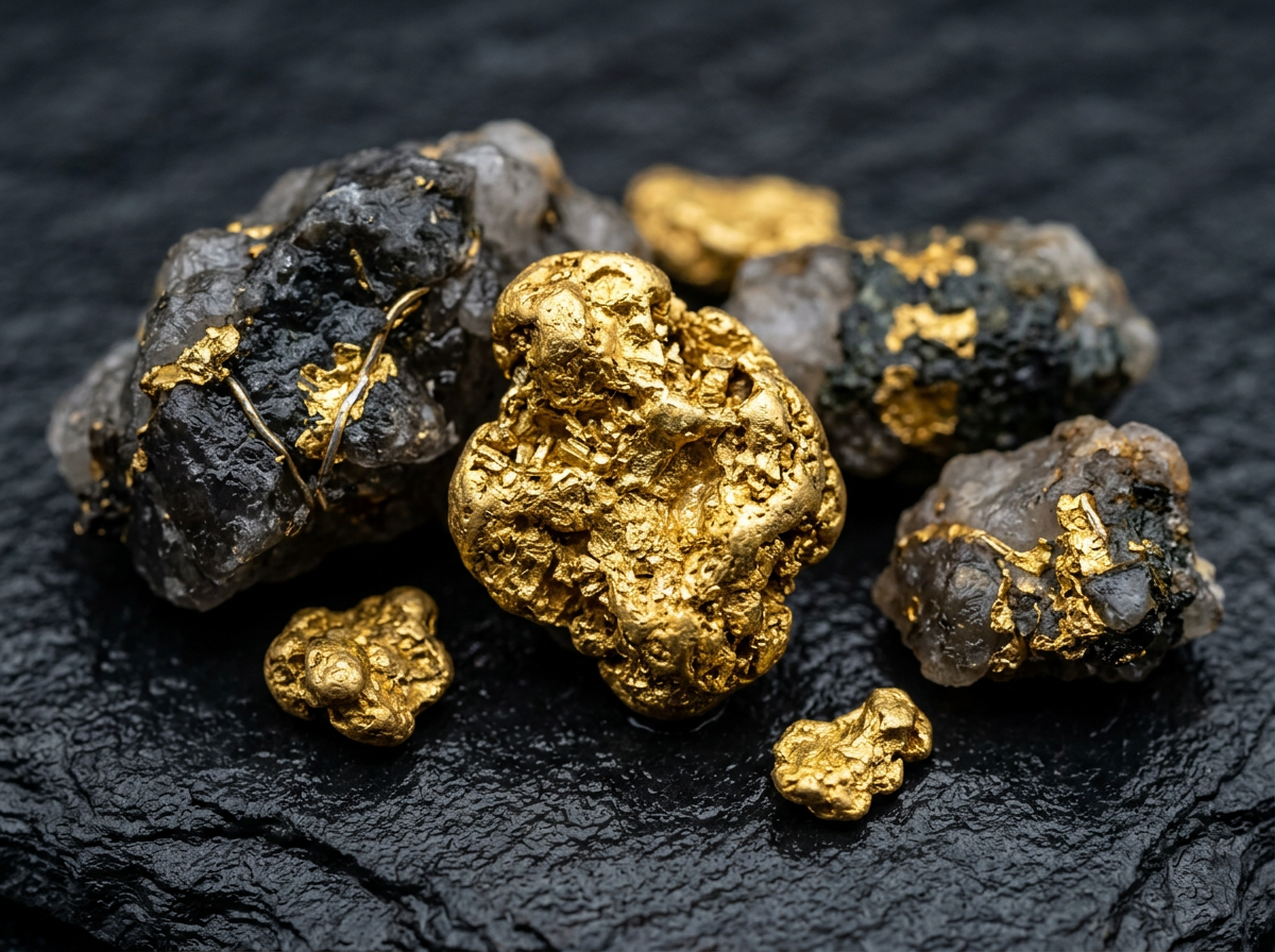 Raw gold nuggets Pakistan ore